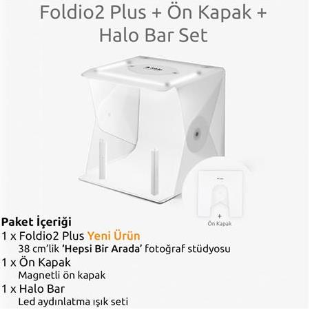 Foldio2 Plus + Ön Kapak + Halo Barlar Ürün Çekim Çadırı